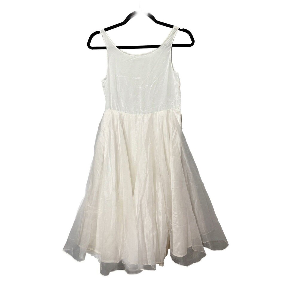 Isabel Garreton Girls Size 8 White Crinoline Petticoat Slip Tulle Flower Girl